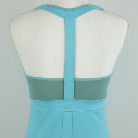 Athleta Stunner Women's Medium Blue T-Strap Activewear Support Tank Top - Picture 5 of 10